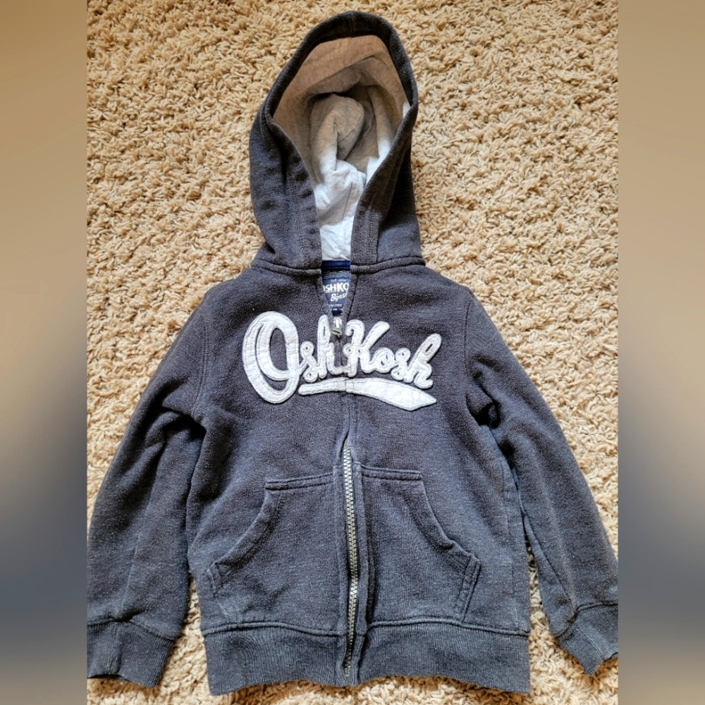 2 For $15** Oshkosh kids hooded zip up - 4T